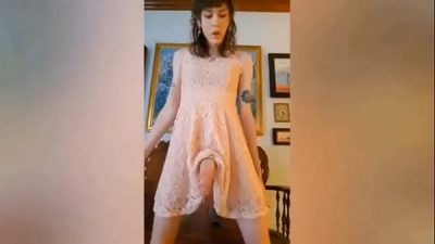Shemales masturbating and cumshot