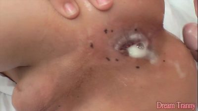 Small dick shemale creampie